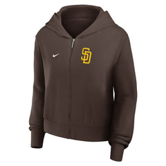 San Diego Padres Nike Women's Cropped Chill Full-Zip Hoodie - Brown - Nike Discount