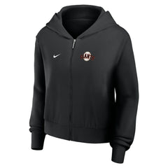 San Francisco Giants Nike Women's Cropped Chill Full-Zip Hoodie - Black - Nike Online