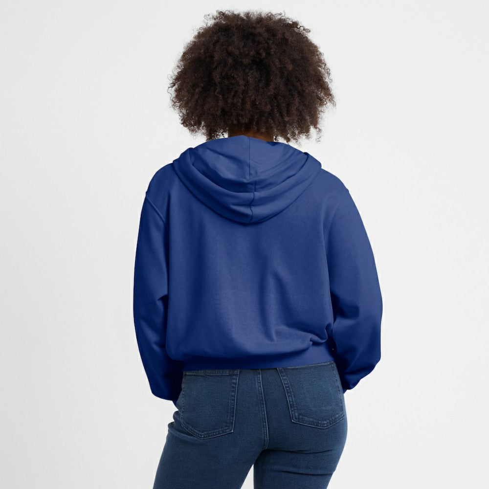 Chicago Cubs Nike Women's Cropped Chill Full-Zip Hoodie - Royal - Nike Lifestyle