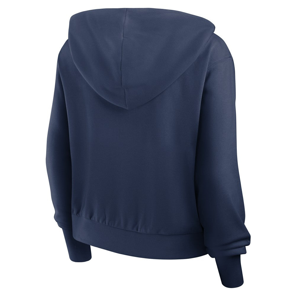 Cleveland Guardians Nike Women's Cropped Chill Full-Zip Hoodie - Navy - Nike Online