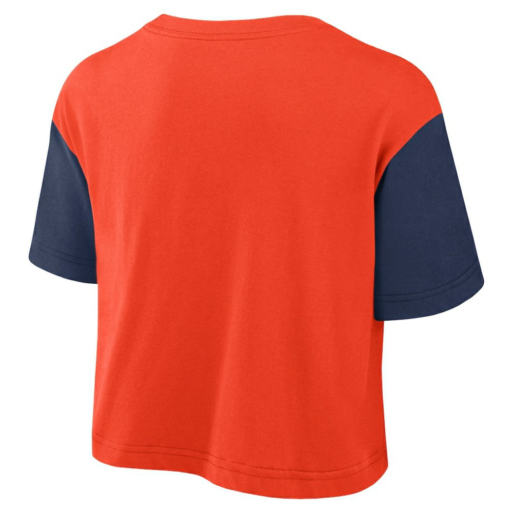 Houston Astros Nike Women's Script Dri-FIT Cropped T-Shirt - Orange/Navy - Nike Online