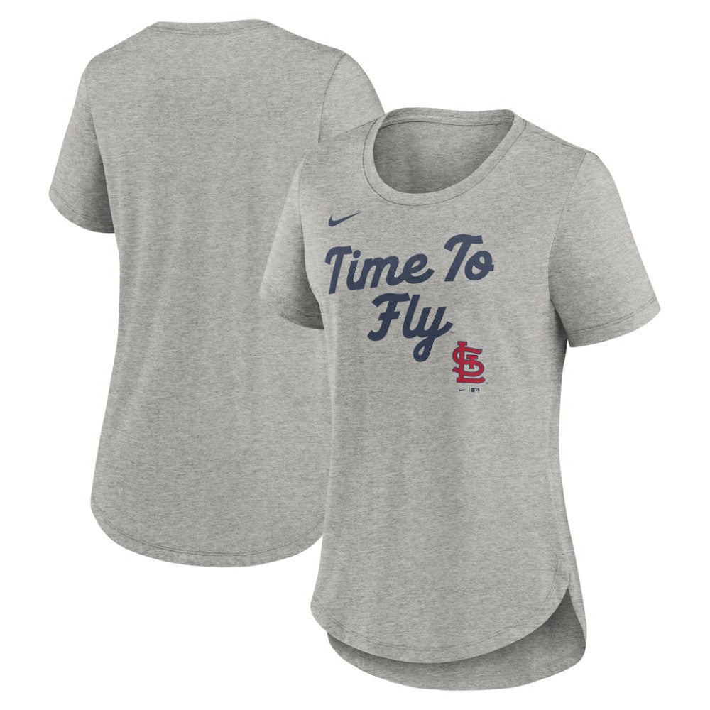 St. Louis Cardinals Nike Women's Script Tri-Blend T-Shirt - Heather Gray - Nike Online