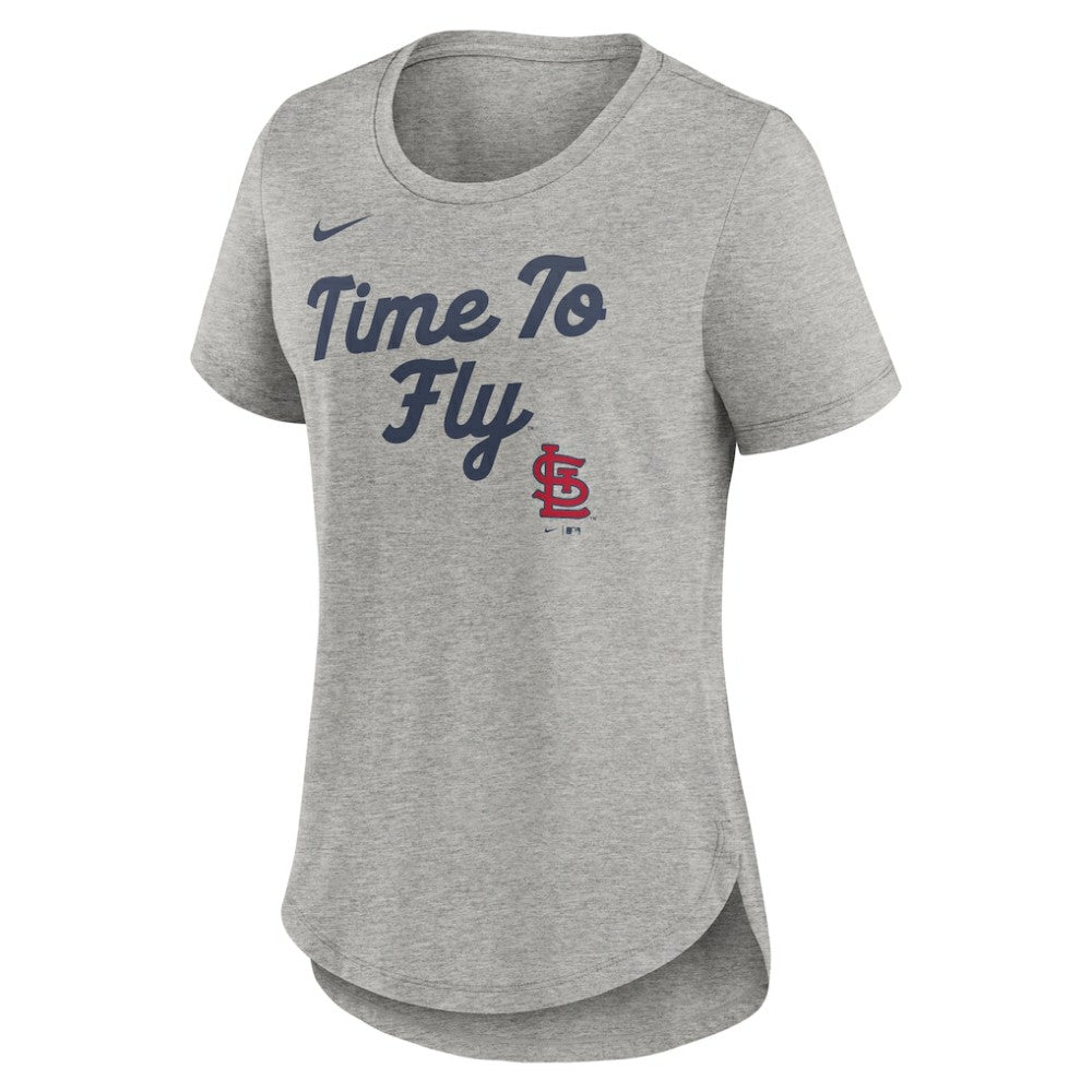 St. Louis Cardinals Nike Women's Script Tri-Blend T-Shirt - Heather Gray - Nike Online