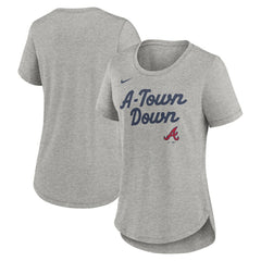 Atlanta Braves Nike Women's Script Tri-Blend T-Shirt - Heather Gray - Nike Online