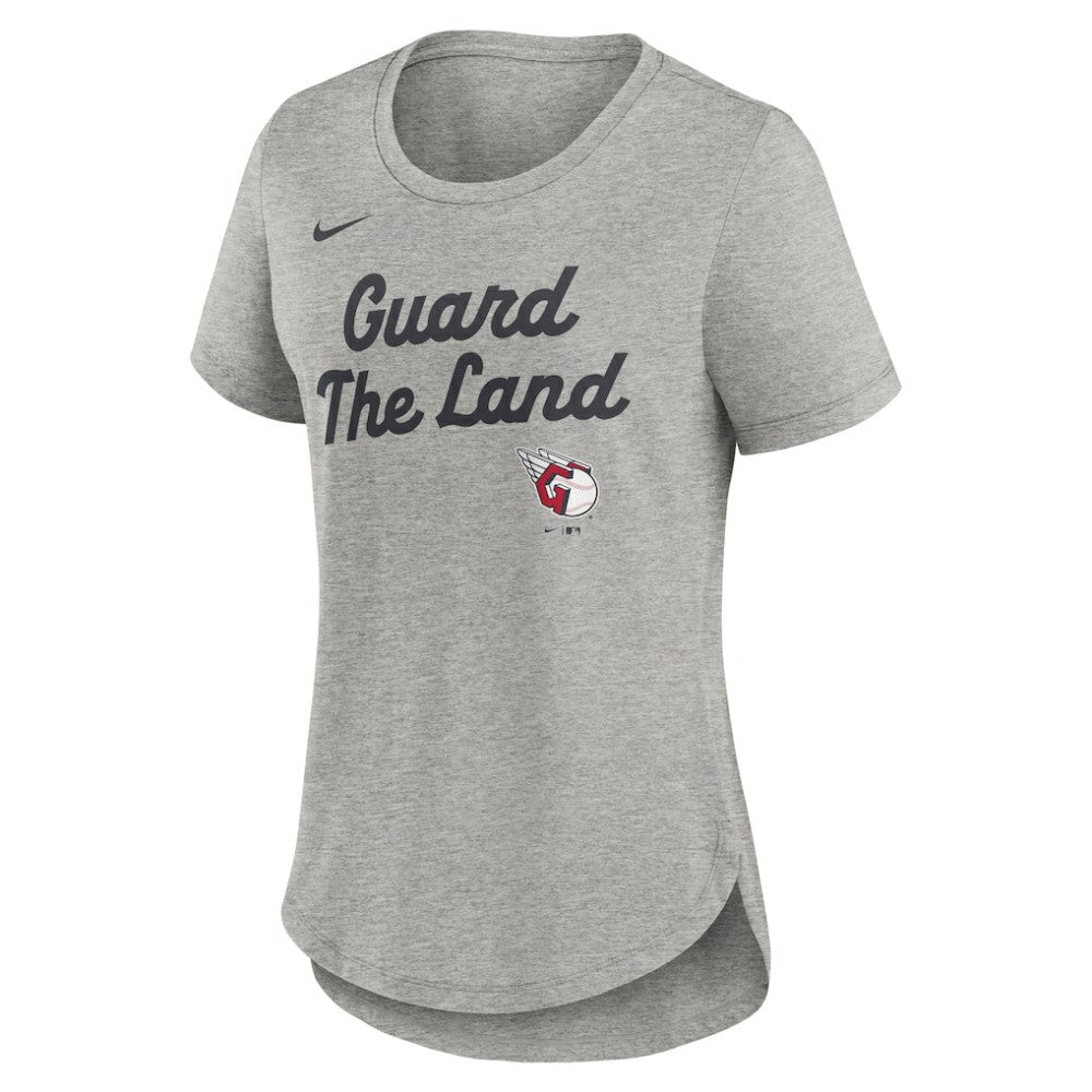 Cleveland Guardians Nike Women's Script Tri-Blend T-Shirt - Heather Gray - Nike Online