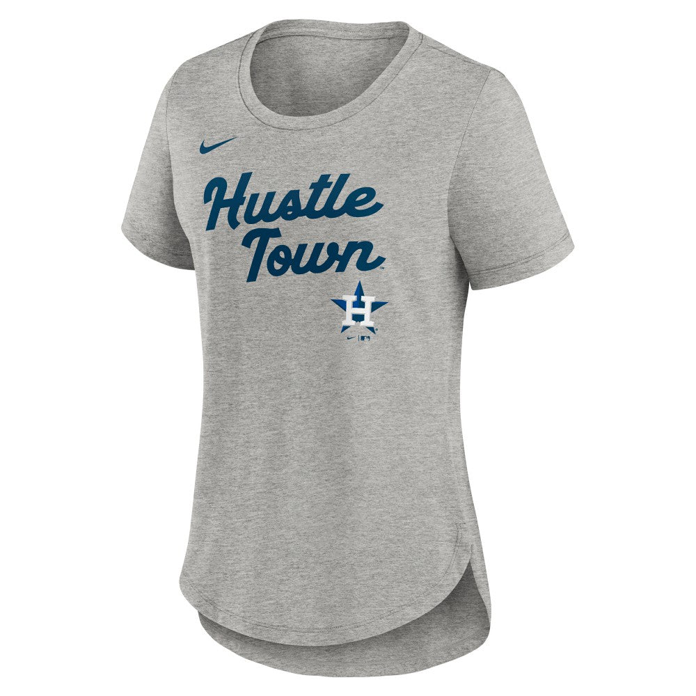Houston Astros Nike Women's Script Tri-Blend T-Shirt - Heather Gray - Nike Sale