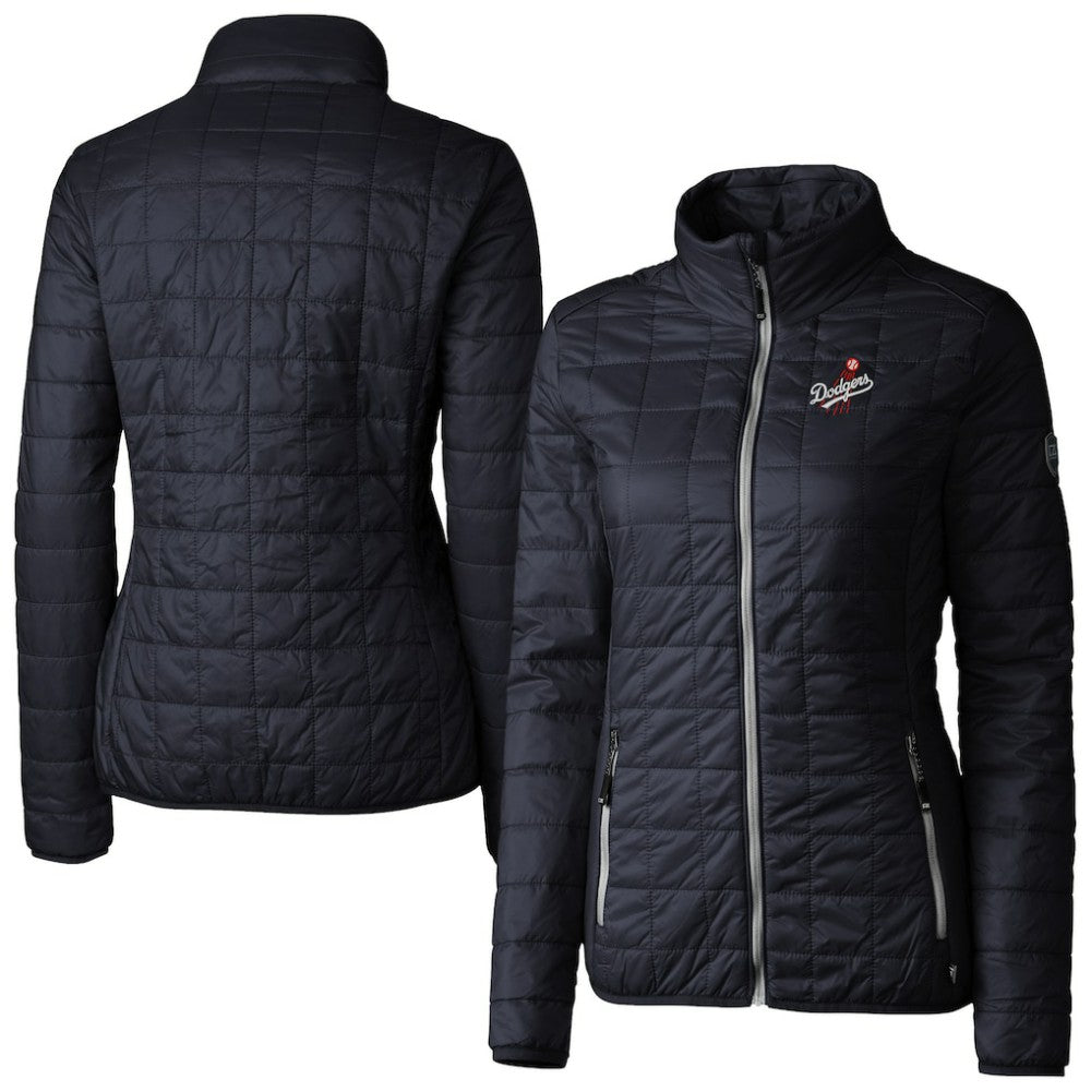 Los Angeles Dodgers Cutter & Buck Women's Rainier PrimaLoft Eco Insulated Full-Zip Puffer Jacket - Navy - MLB Online
