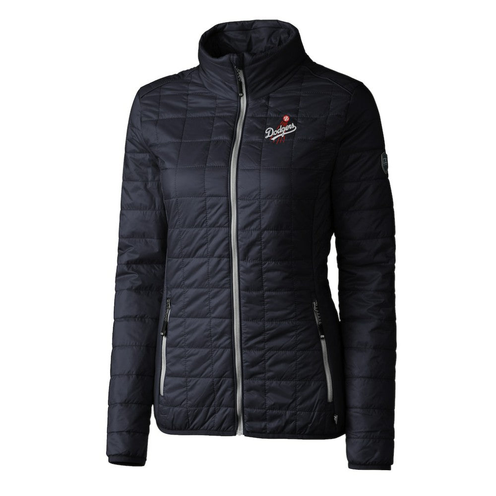 Los Angeles Dodgers Cutter & Buck Women's Rainier PrimaLoft Eco Insulated Full-Zip Puffer Jacket - Navy - MLB Online