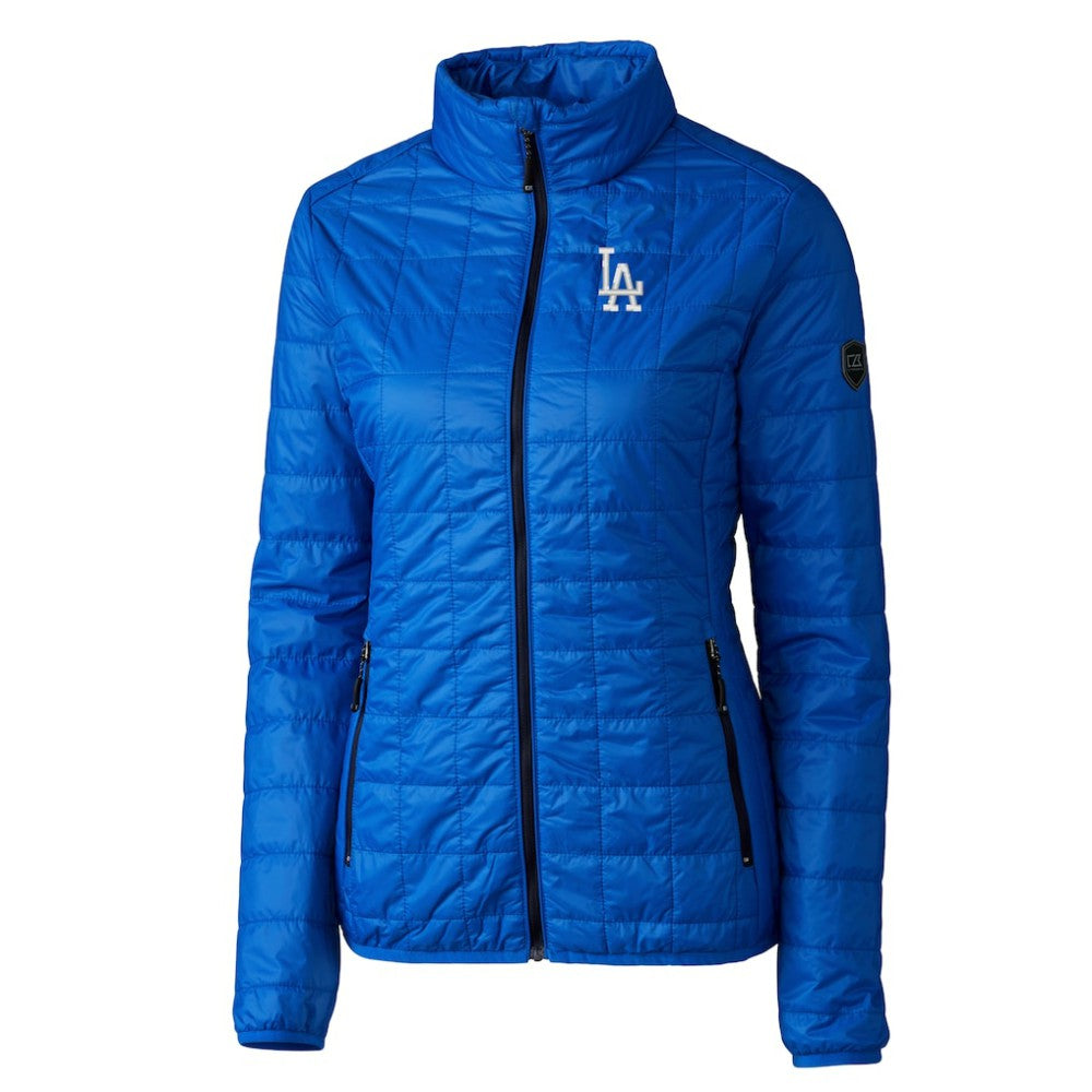 Los Angeles Dodgers Cutter & Buck Women's Rainier PrimaLoft Eco Insulated Full-Zip Puffer Jacket - Royal - MLB Discount
