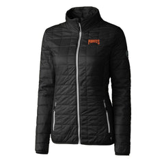 Pittsburgh Pirates Cutter & Buck Women's Rainier PrimaLoft Eco Insulated Full-Zip Puffer Jacket - Black - MLB Discount