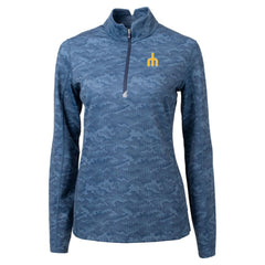 Seattle Mariners Cutter & Buck Women's  Traverse Camo Print Stretch Quarter-Zip Top - Navy - MLB Discount