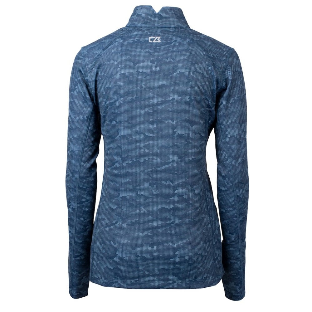 Seattle Mariners Cutter & Buck Women's  Traverse Camo Print Stretch Quarter-Zip Top - Navy - MLB Discount
