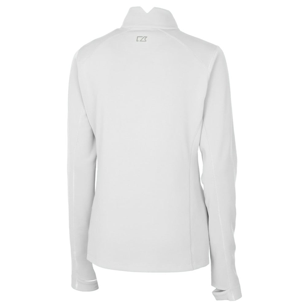 Detroit Tigers Cutter & Buck Women's  Traverse Stretch Quarter-Zip Pullover Top - White - MLB Sale