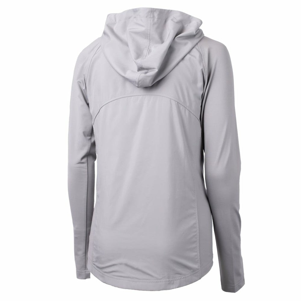 Los Angeles Dodgers Cutter & Buck Women's  Adapt Eco Knit Hybrid Recycled Full-Zip Hoodie - Gray - MLB Sale