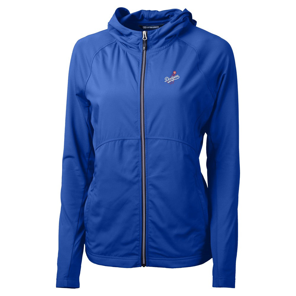 Los Angeles Dodgers Cutter & Buck Women's  Adapt Eco Knit Hybrid Recycled Full-Zip Hoodie - Royal - MLB on Sale