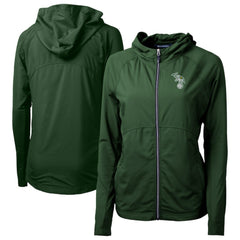 Athletics Cutter & Buck Women's Adapt Eco Knit Hybrid Recycled Full-Zip Hoodie - Green - MLB Online