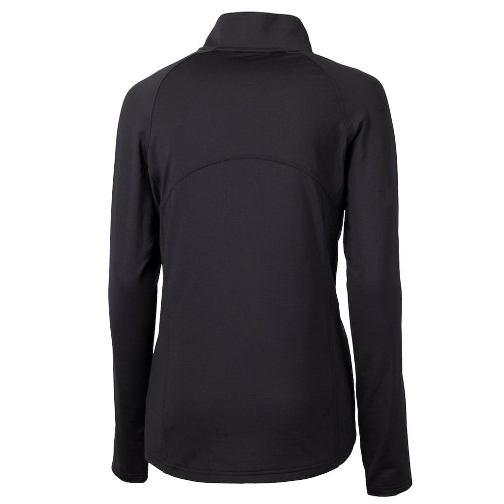 Baltimore Orioles Cutter & Buck Women's  DryTec Adapt Eco Knit Stretch Recycled Raglan Half-Zip Top - Black - MLB Discount
