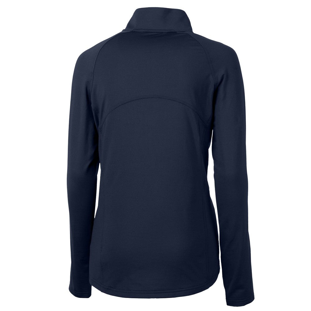 Cleveland Guardians Cutter & Buck Women's  DryTec Adapt Eco Knit Stretch Recycled Raglan Half-Zip Top - Navy - MLB on Sale