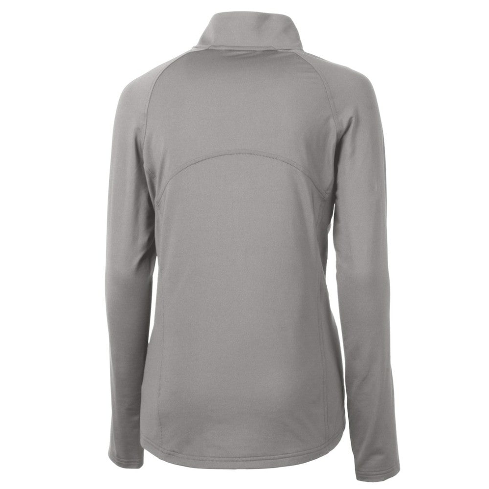 Detroit Tigers Cutter & Buck Women's  DryTec Adapt Eco Knit Stretch Recycled Raglan Half-Zip Top - Gray - MLB Sale