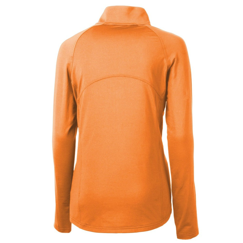 Detroit Tigers Cutter & Buck Women's  DryTec Adapt Eco Knit Stretch Recycled Raglan Half-Zip Top - Orange - MLB Online