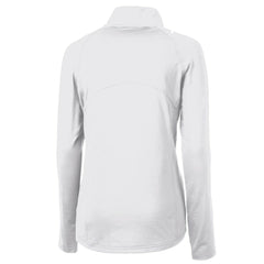 Philadelphia Phillies Cutter & Buck Women's Cooperstown Collection DryTec Adapt Eco Knit Stretch Recycled Raglan Half-Zip Top - White - MLB Sale