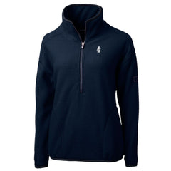 Chicago Cubs Cutter & Buck Women's Cooperstown Collection Cascade Eco Sherpa Fleece Half-Zip Pullover Jacket - Navy - MLB Discount