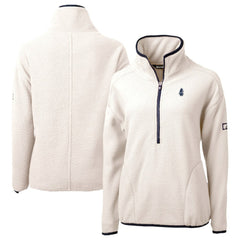 Chicago Cubs Cutter & Buck Women's Cooperstown Collection Cascade Eco Sherpa Fleece Half-Zip Pullover Jacket - Cream - MLB on Sale