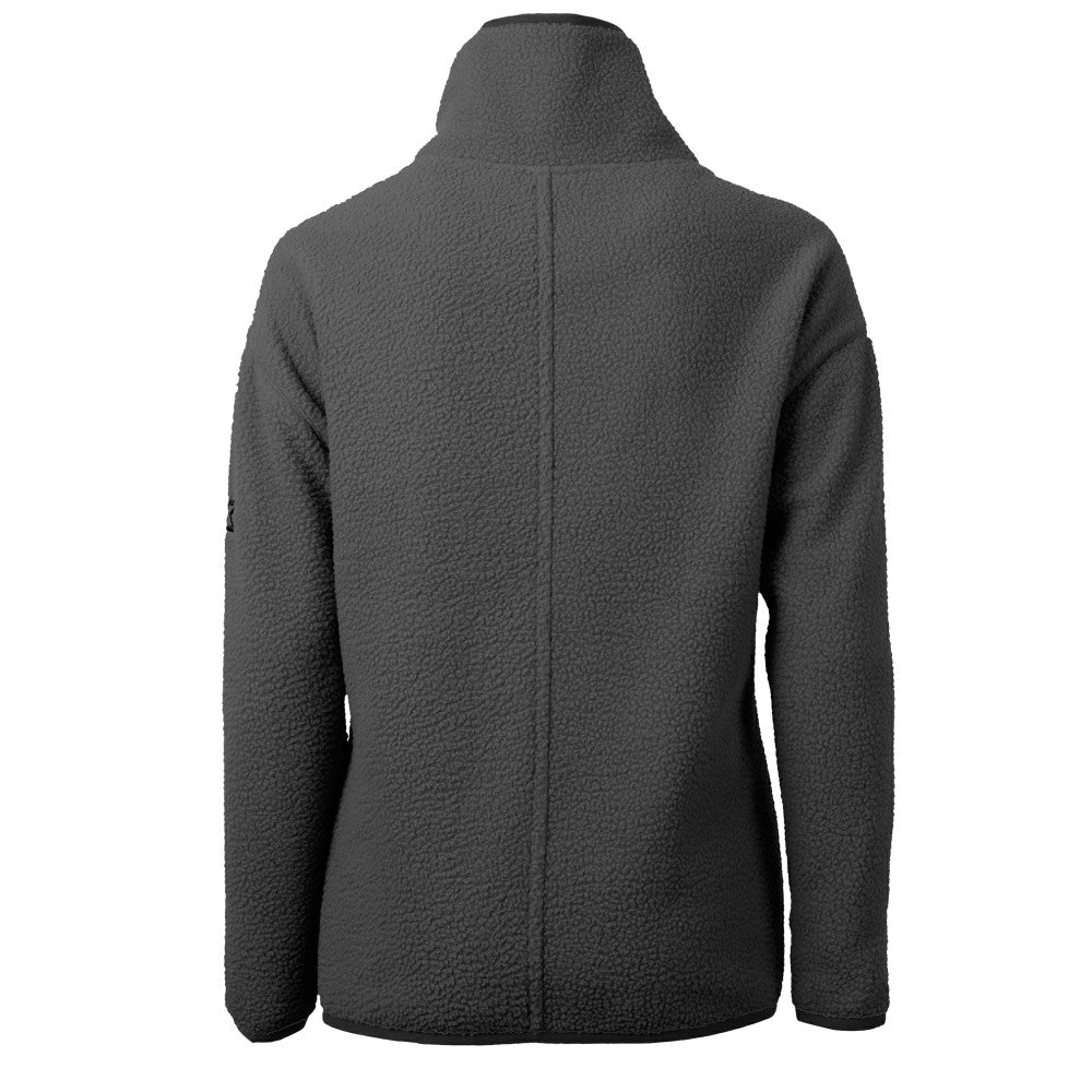 Cincinnati Reds Cutter & Buck Women's Cooperstown Collection Cascade Eco Sherpa Fleece Half-Zip Pullover Jacket - Charcoal - MLB on Sale
