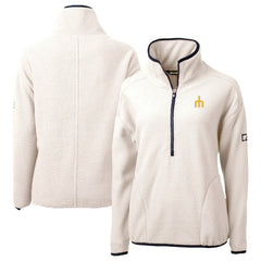 Seattle Mariners Cutter & Buck Women's  Cascade Eco Sherpa Fleece Half-Zip Pullover Jacket - Cream - MLB Discount