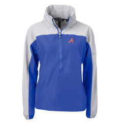 Atlanta Braves Cutter & Buck Women's  Charter Eco Recycled Half-Zip Anorak Jacket - Royal - MLB Online