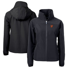 Baltimore Orioles Cutter & Buck Women's  Charter Eco Recycled Full-Zip Jacket - Black - MLB Lifestyle