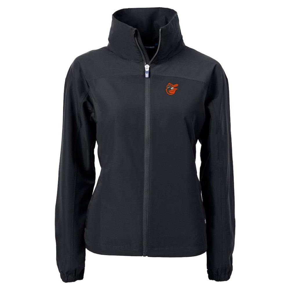 Baltimore Orioles Cutter & Buck Women's  Charter Eco Recycled Full-Zip Jacket - Black - MLB Lifestyle