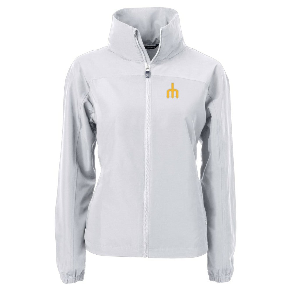 Seattle Mariners Cutter & Buck Women's  Charter Eco Recycled Full-Zip Jacket - Gray - MLB on Sale