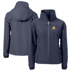 Seattle Mariners Cutter & Buck Women's  Charter Eco Recycled Full-Zip Jacket - Navy - MLB Lifestyle