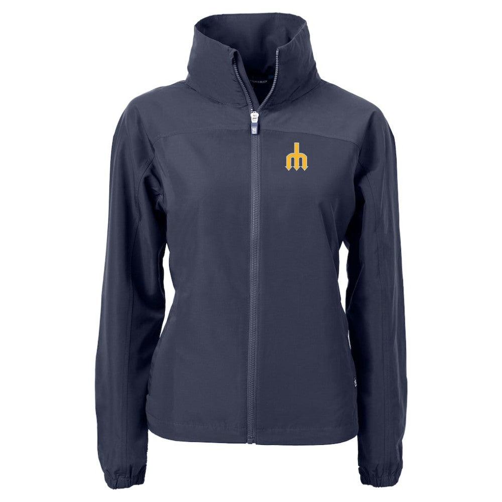 Seattle Mariners Cutter & Buck Women's  Charter Eco Recycled Full-Zip Jacket - Navy - MLB Lifestyle