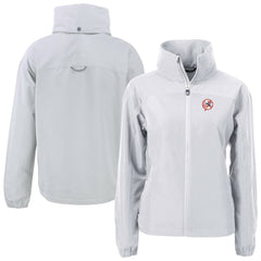 New York Yankees Cutter & Buck Women's Cooperstown Collection Charter Eco Recycled Full-Zip Jacket - Gray - MLB Lifestyle