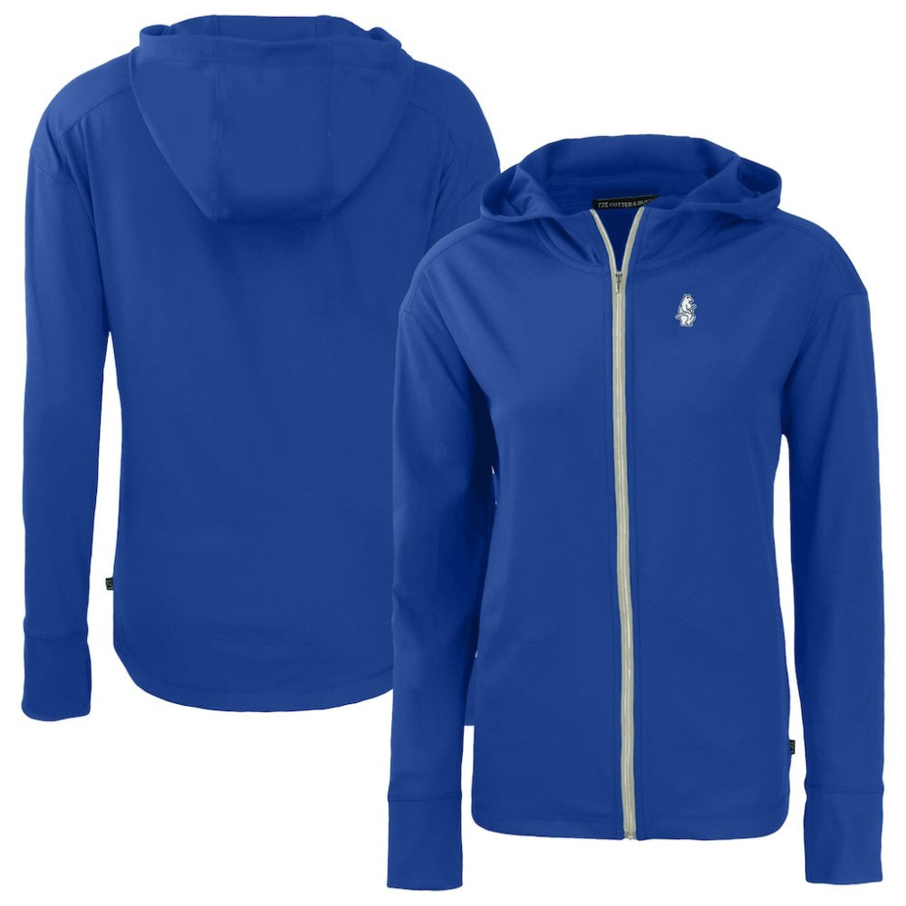 Chicago Cubs Cutter & Buck Women's Cooperstown Collection Daybreak Eco Recycled Full-Zip Hoodie Jacket - Royal - MLB Discount