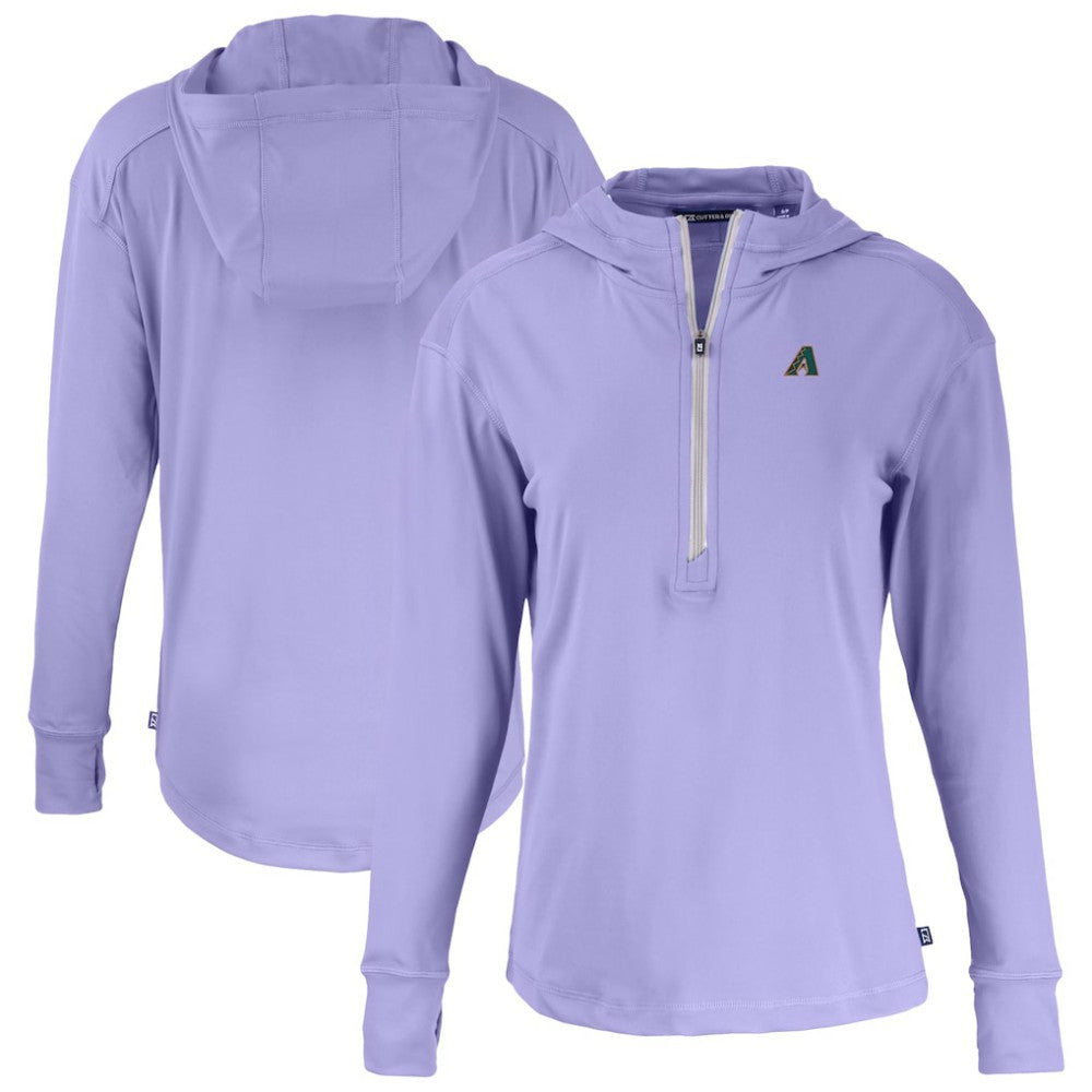 Arizona Diamondbacks Cutter & Buck Women's Daybreak Eco Recycled Half-Zip Hoodie - Purple - MLB on Sale