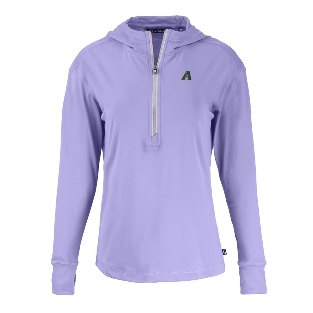 Arizona Diamondbacks Cutter & Buck Women's Daybreak Eco Recycled Half-Zip Hoodie - Purple - MLB on Sale