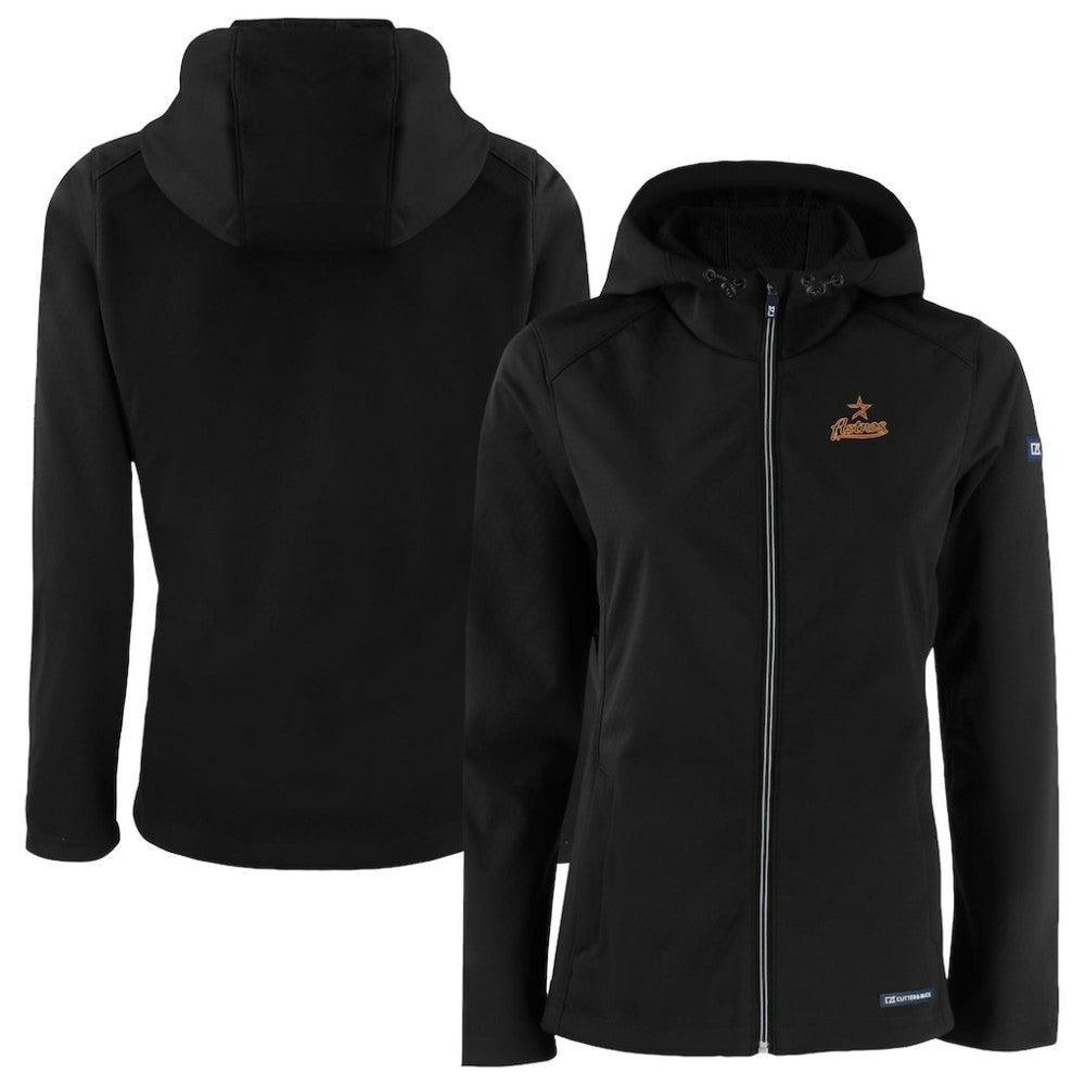 Houston Astros Cutter & Buck Women's Evoke Eco Softshell Recycled Full-Zip Jacket - Black - MLB on Sale