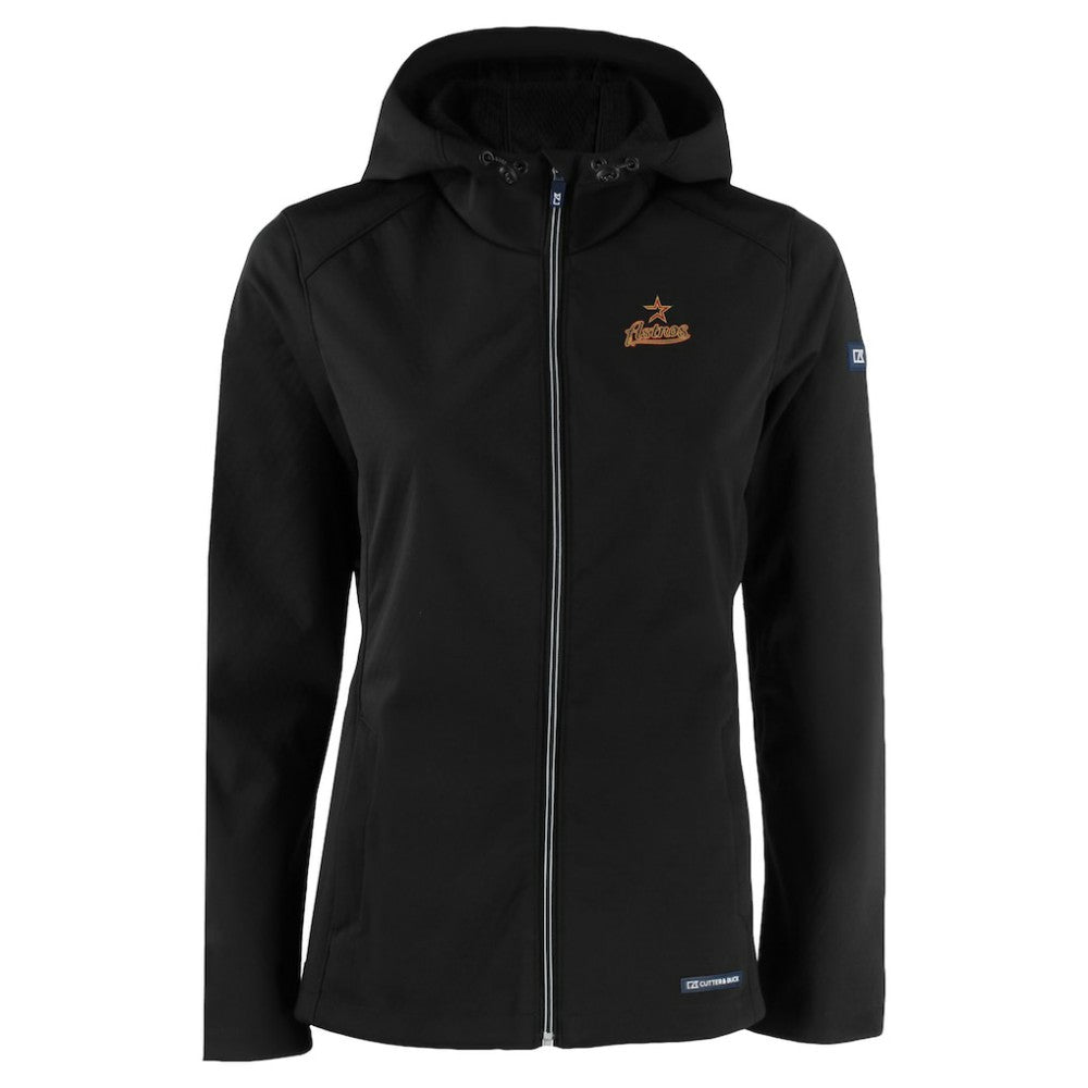 Houston Astros Cutter & Buck Women's Evoke Eco Softshell Recycled Full-Zip Jacket - Black - MLB on Sale