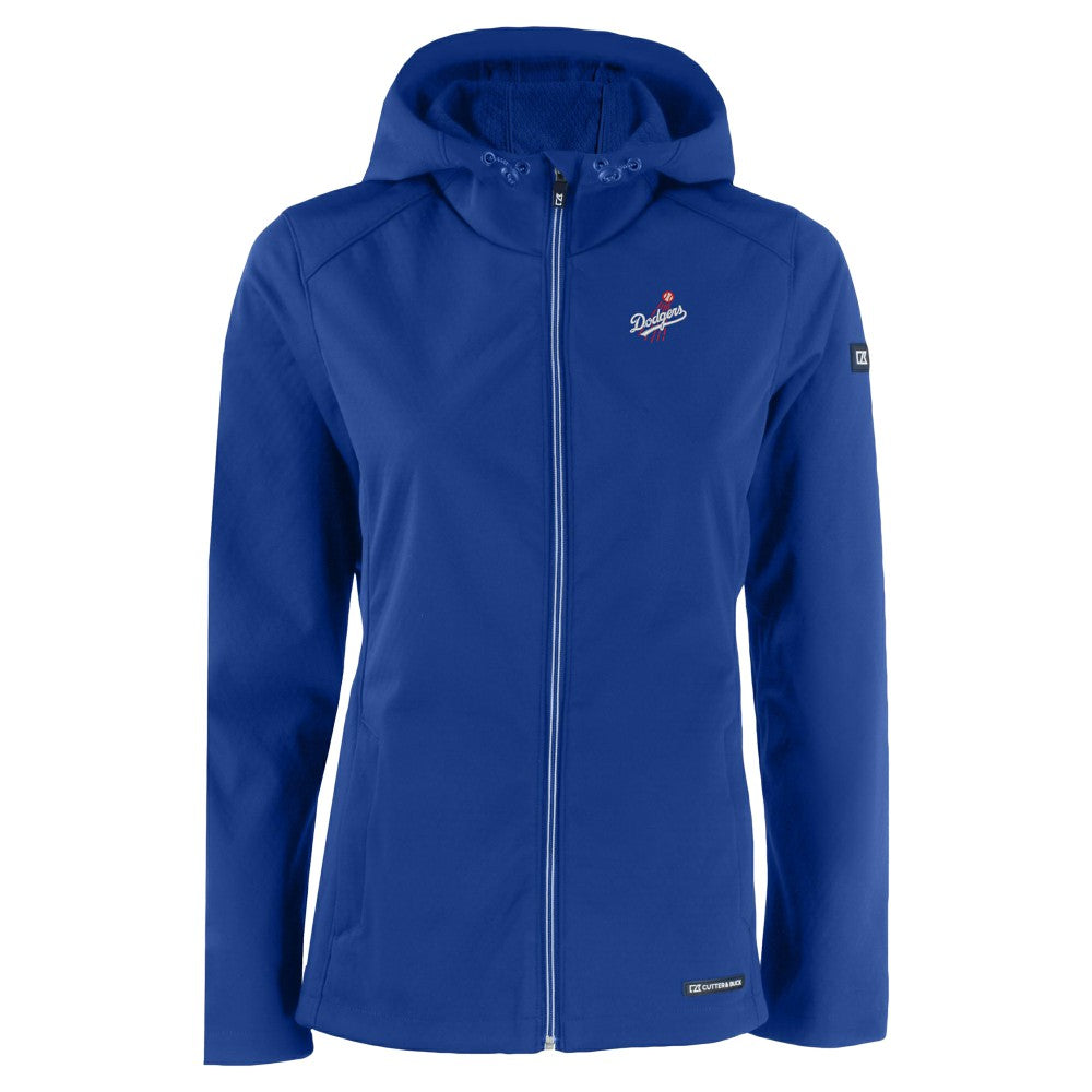 Los Angeles Dodgers Cutter & Buck Women's Evoke Eco Softshell Recycled Full-Zip Jacket - Royal - MLB Sale