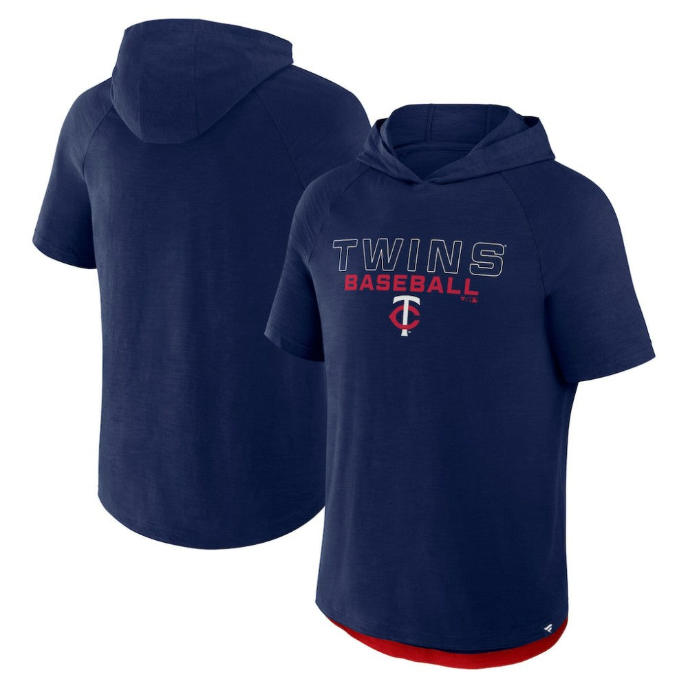 Minnesota Twins Fanatics Clubhouse Optimal Play Raglan Hoodie T-Shirt - Navy - Fanatics Lifestyle