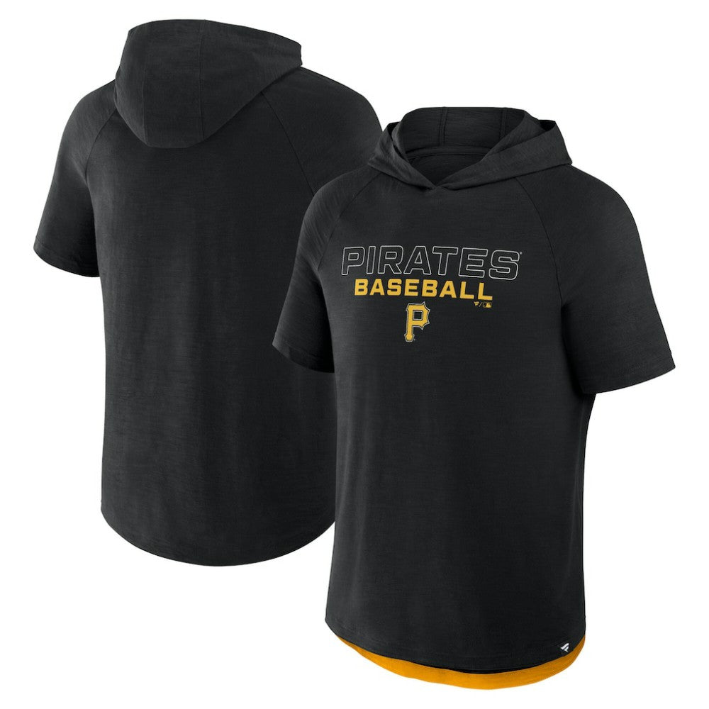 Pittsburgh Pirates Fanatics Clubhouse Optimal Play Raglan Hoodie T-Shirt - Black - Fanatics Sale