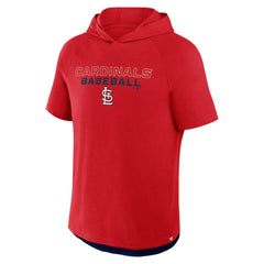 St. Louis Cardinals Fanatics Clubhouse Optimal Play Raglan Hoodie T-Shirt - Red - Fanatics on Sale