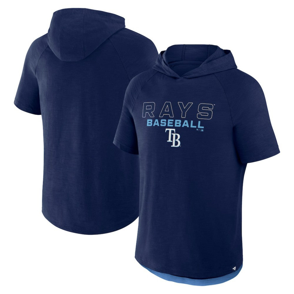 Tampa Bay Rays Fanatics Clubhouse Optimal Play Raglan Hoodie T-Shirt - Navy - Fanatics Discount