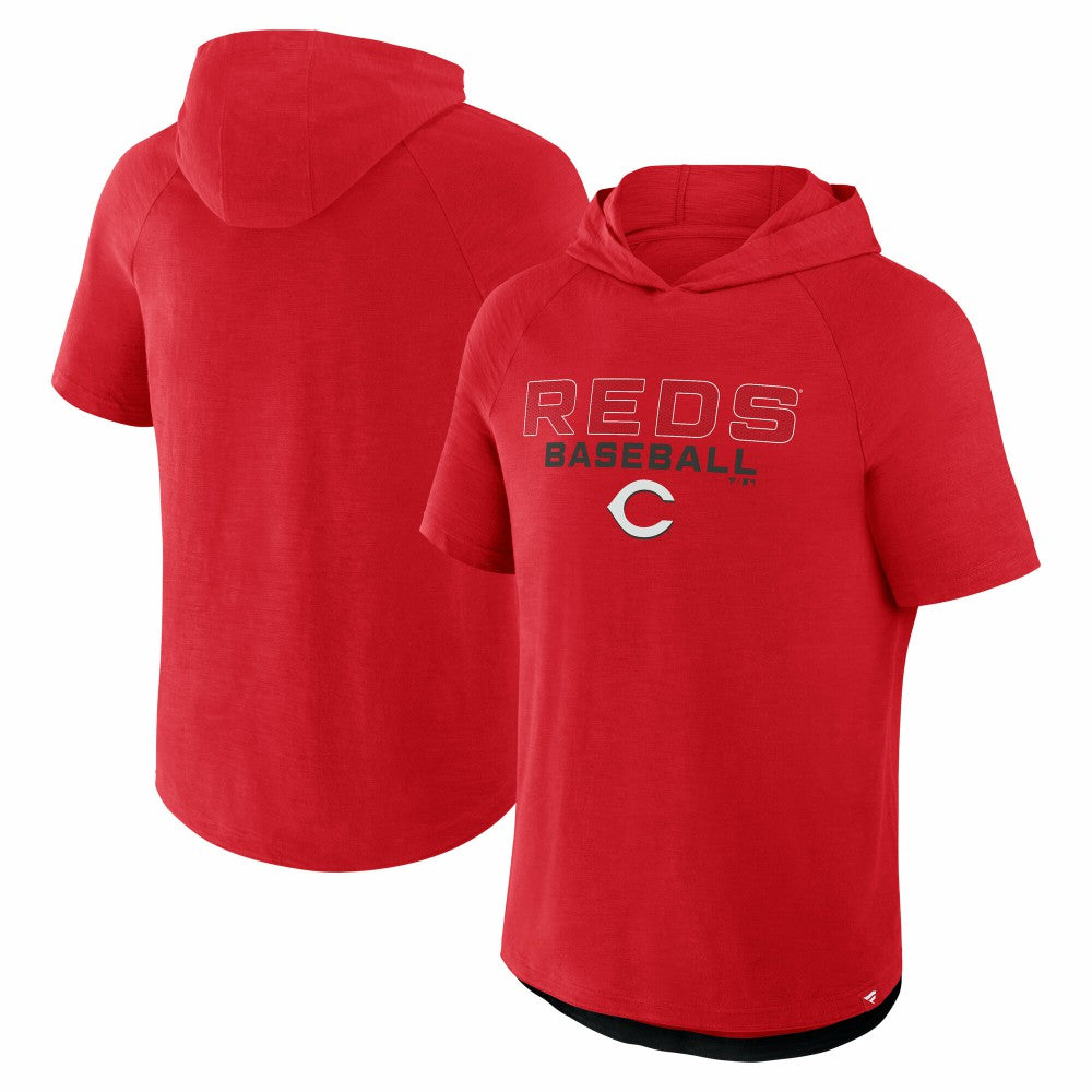 Cincinnati Reds Fanatics Clubhouse Optimal Play Raglan Hoodie T-Shirt - Red - Fanatics Online