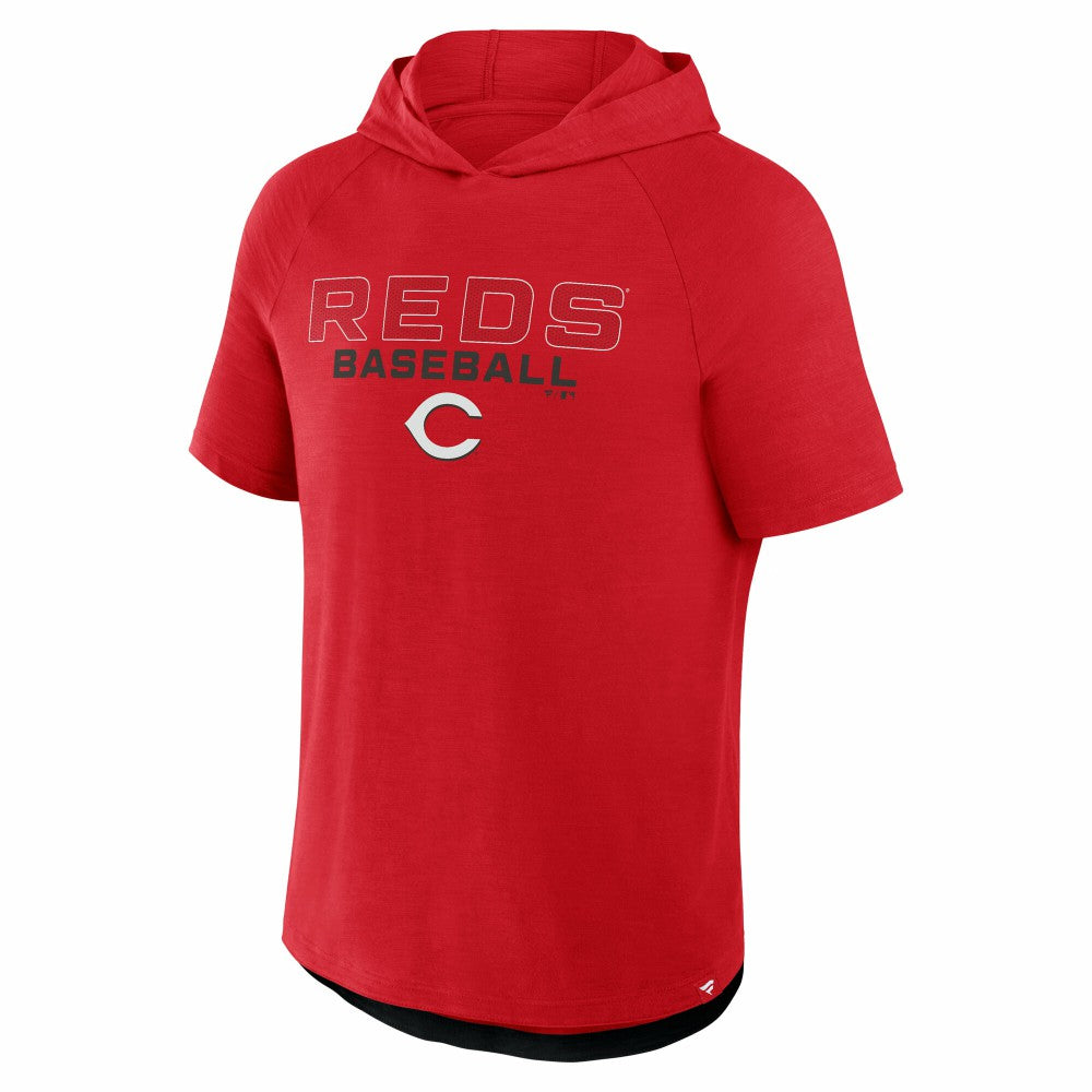 Cincinnati Reds Fanatics Clubhouse Optimal Play Raglan Hoodie T-Shirt - Red - Fanatics Online
