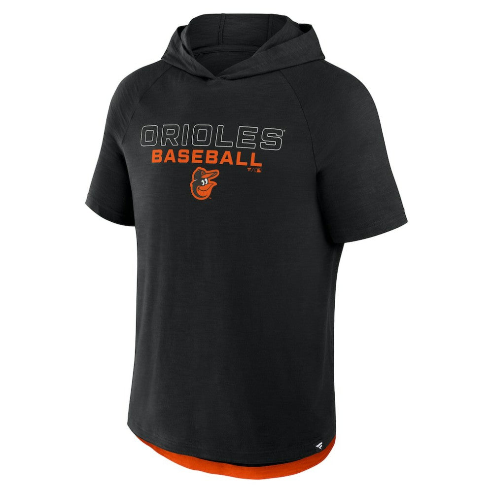 Baltimore Orioles Fanatics Clubhouse Optimal Play Raglan Hoodie T-Shirt - Black - Fanatics Sale