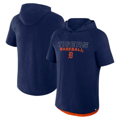 Detroit Tigers Fanatics Clubhouse Optimal Play Raglan Hoodie T-Shirt - Navy - Fanatics on Sale